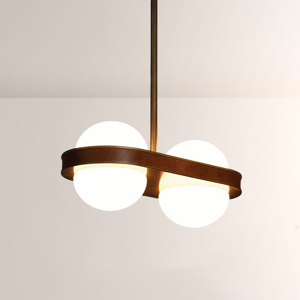 Arris Walnut Bronze Orb Cluster Pendant