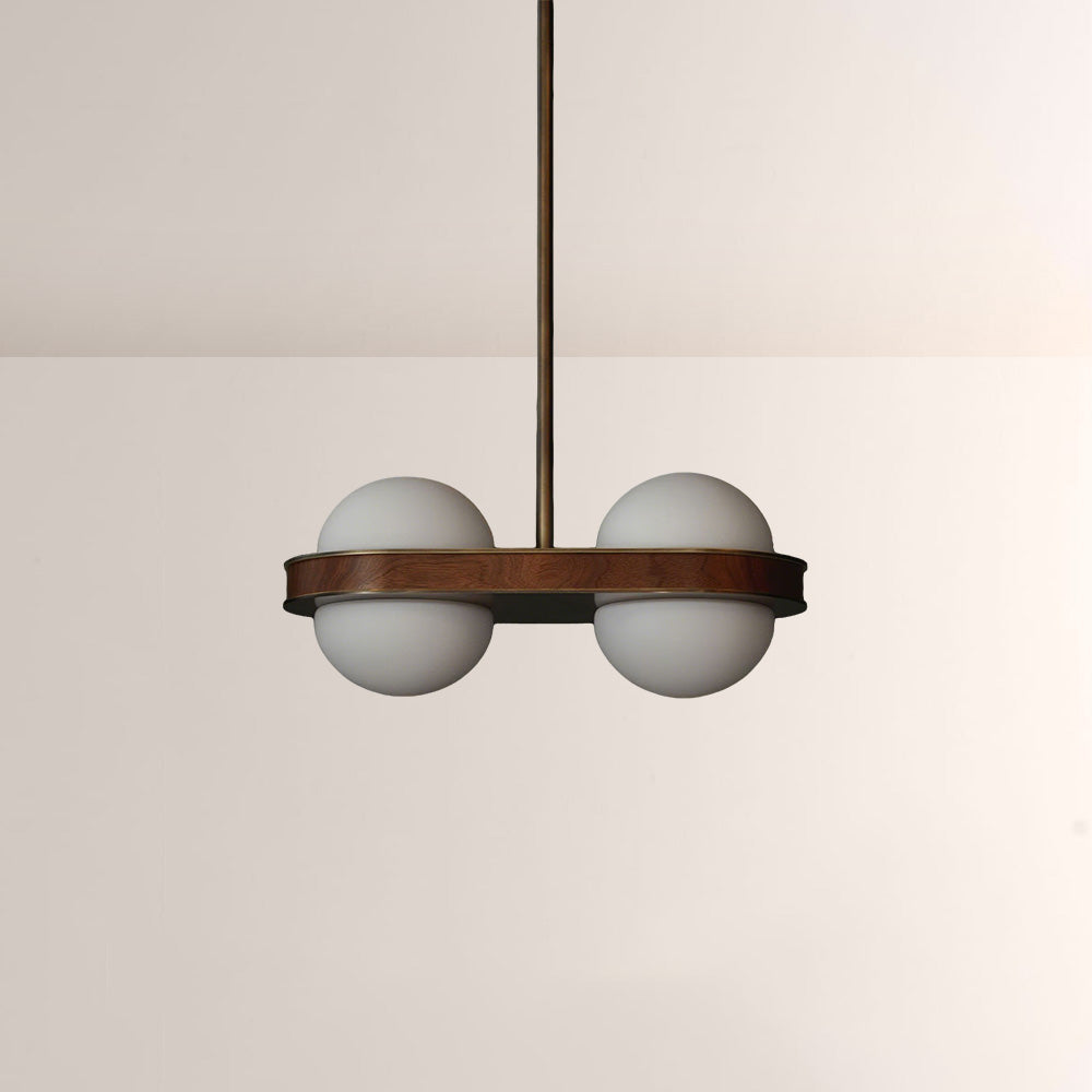 Arris Walnut Bronze Orb Cluster Pendant