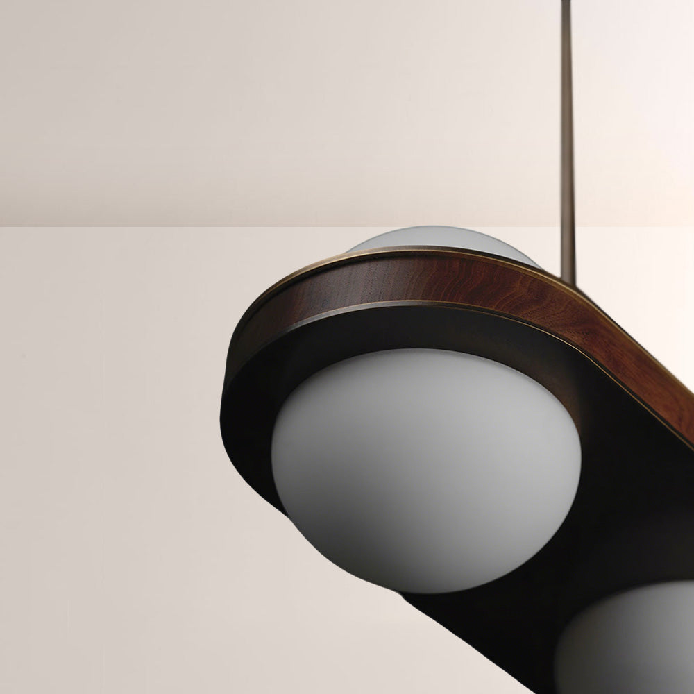 Arris Walnut Bronze Orb Cluster Pendant