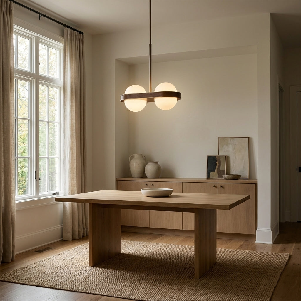 Arris Walnut Bronze Orb Cluster Pendant