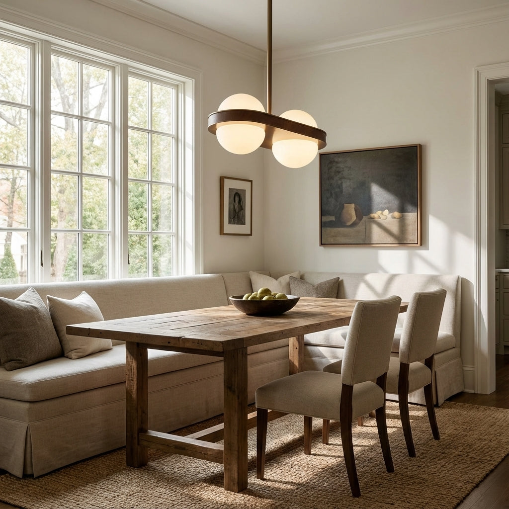 Arris Walnut Bronze Orb Cluster Pendant