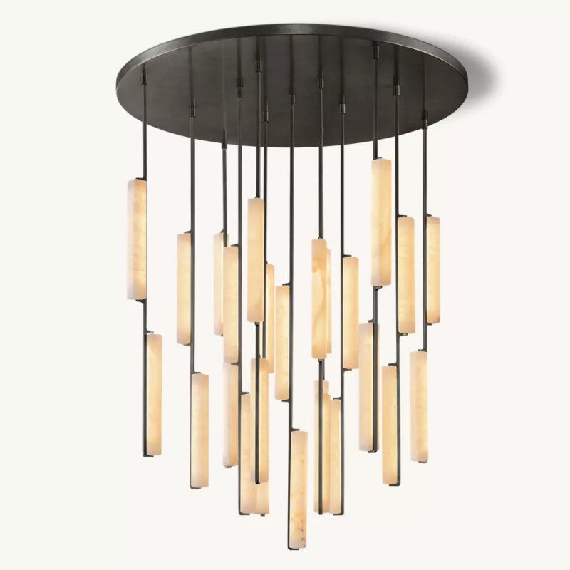 Audubon Alabaster Round Chandelier 56"