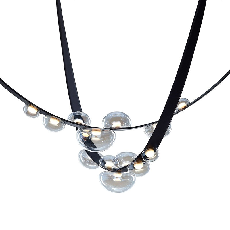 Aura Drops Double Chandelier