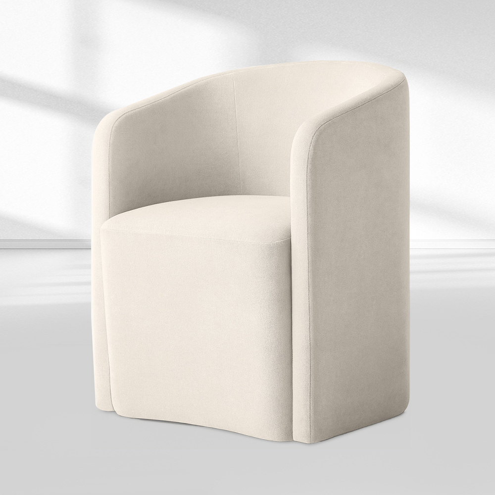 Aurelia Barrelback Fabric Dining Armchair