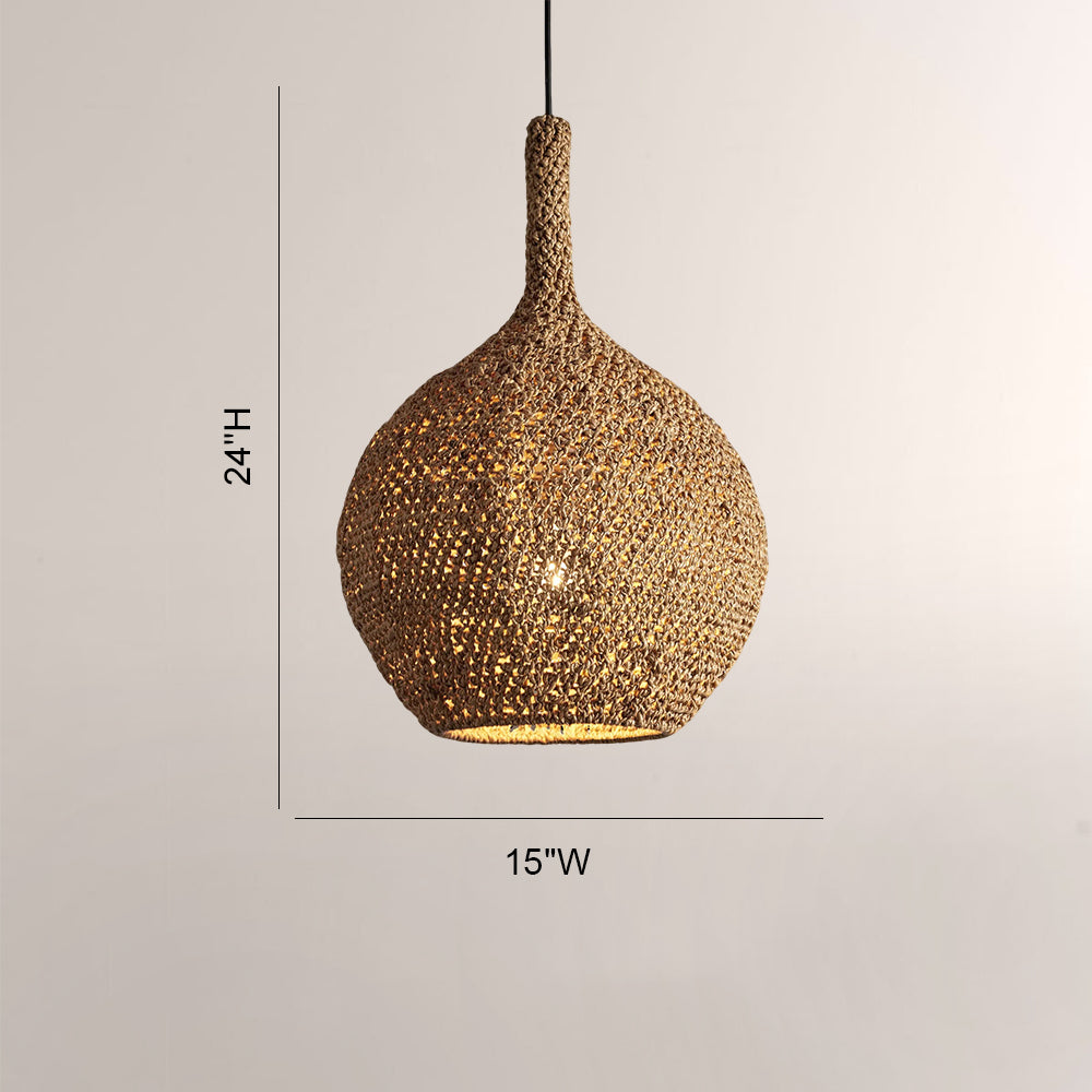 Cairo Crocheted Seagrass Pendant