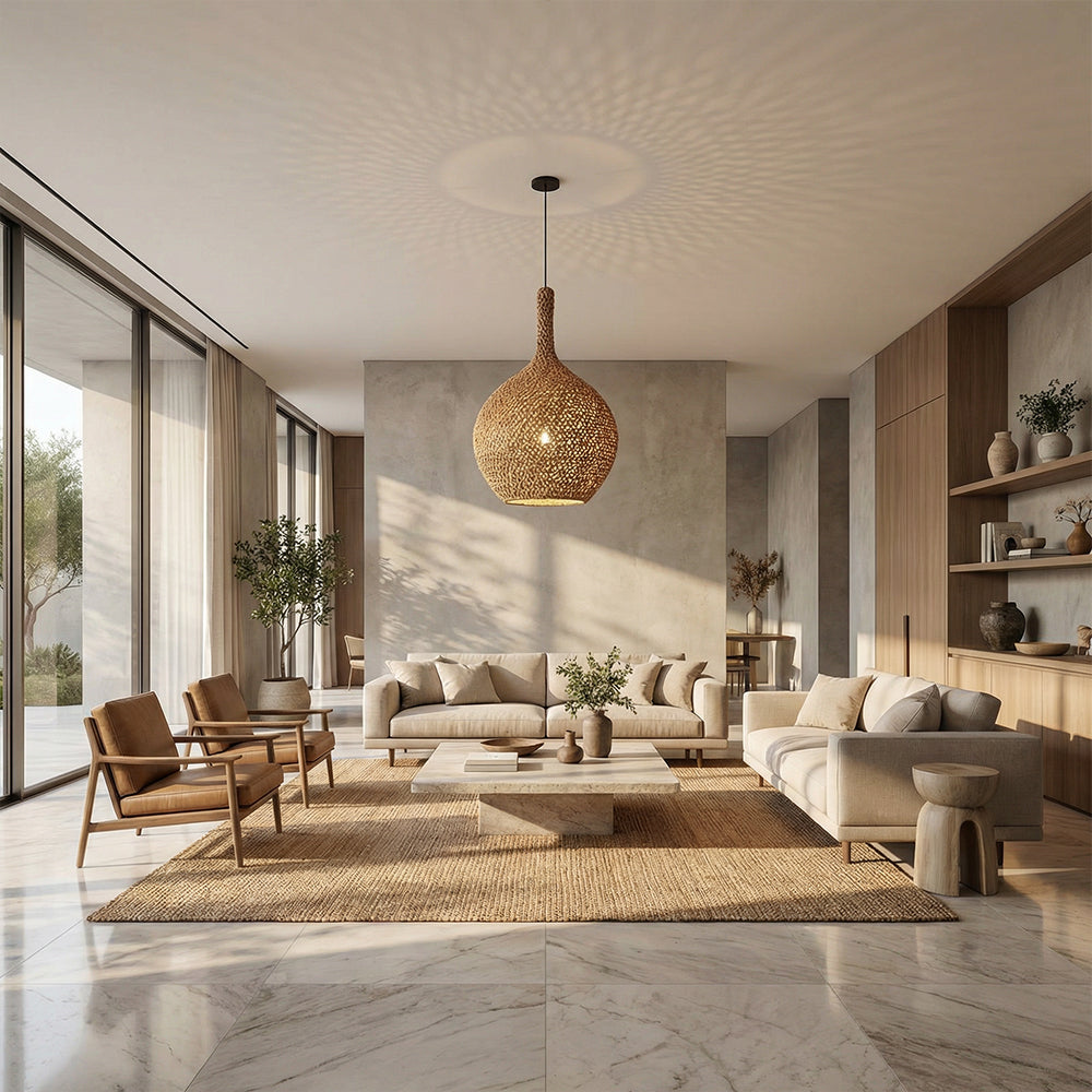 Cairo Crocheted Seagrass Pendant