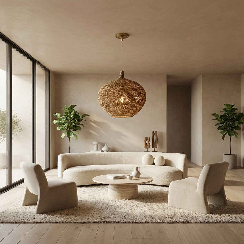 Cairo Crocheted Seagrass Pendant