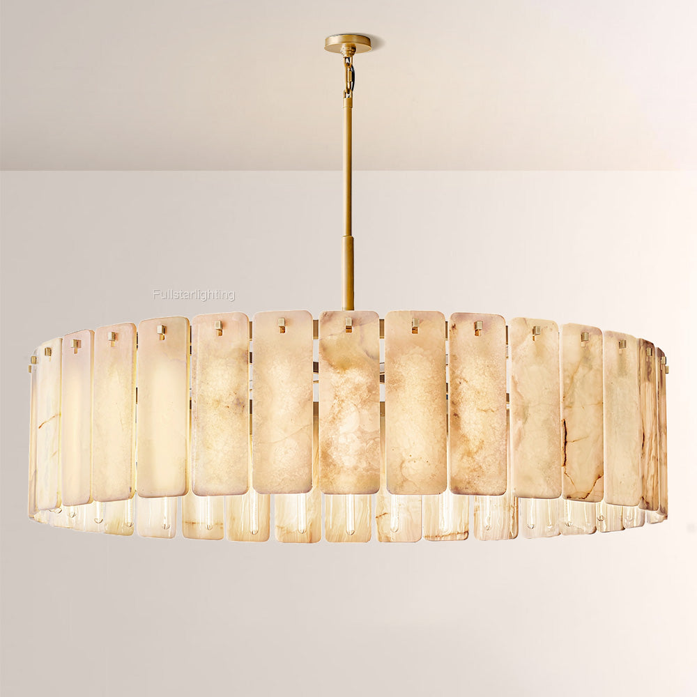 Camelot Alabaster Round Chandelier 60"D