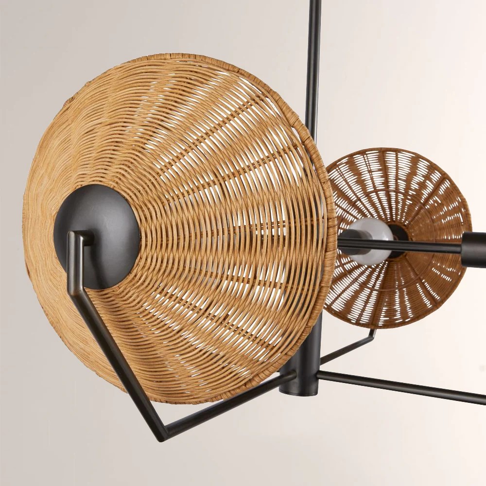 Camillia Round Rattan Chandelier