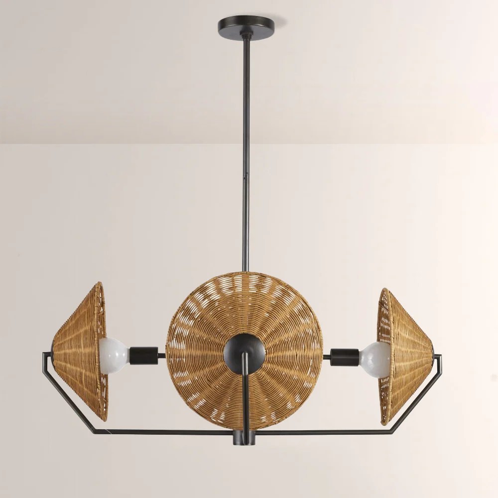 Camillia Round Rattan Chandelier