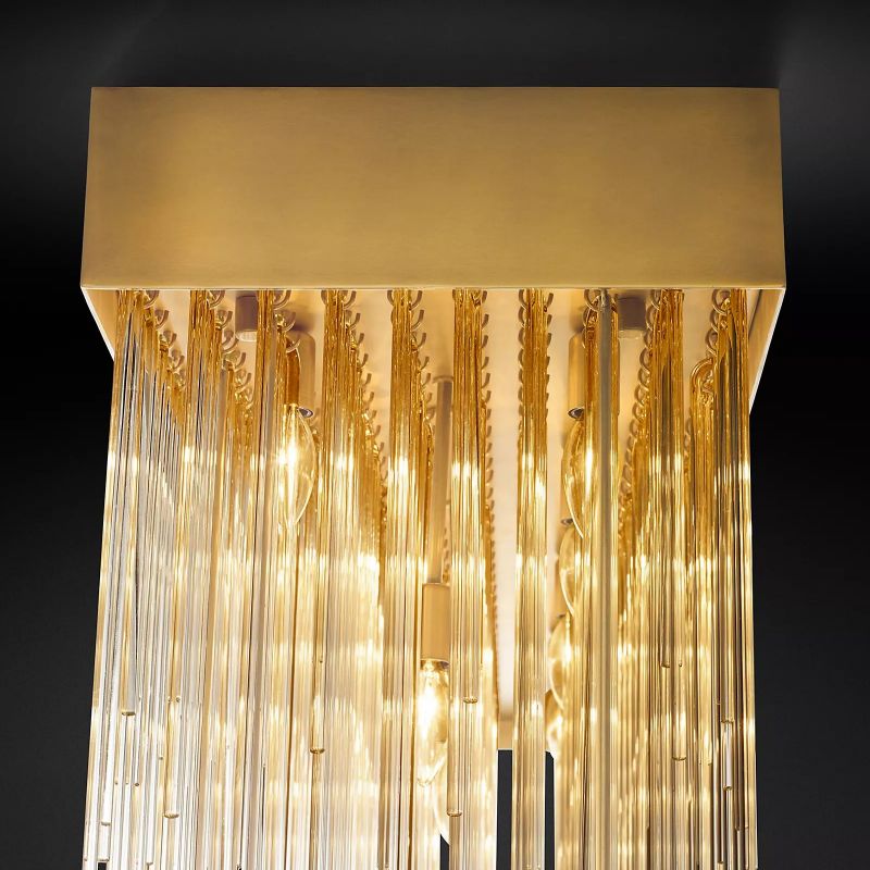 Cascada Rectangular Chandelier 54" - kimoylights