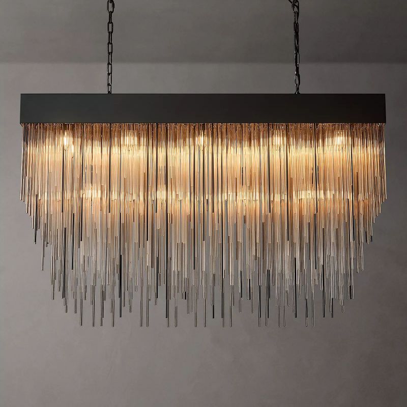 Cashar Rectangular Chandelier 54" - kimoylights
