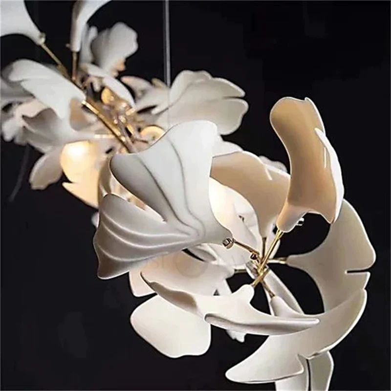 Ceramic Ginkgo Luxury Branch Chandelier - thebelacan