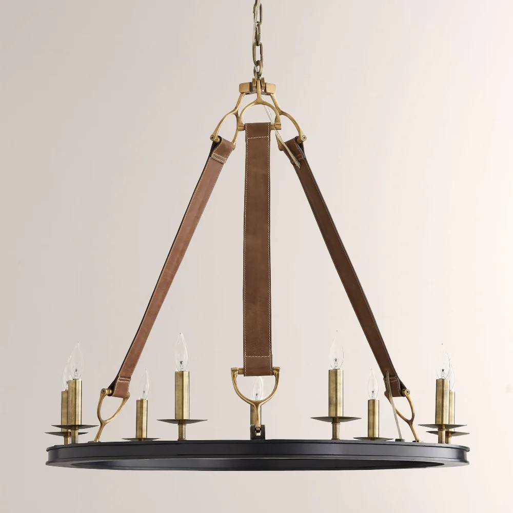 Chertona Round Leather Chandelier