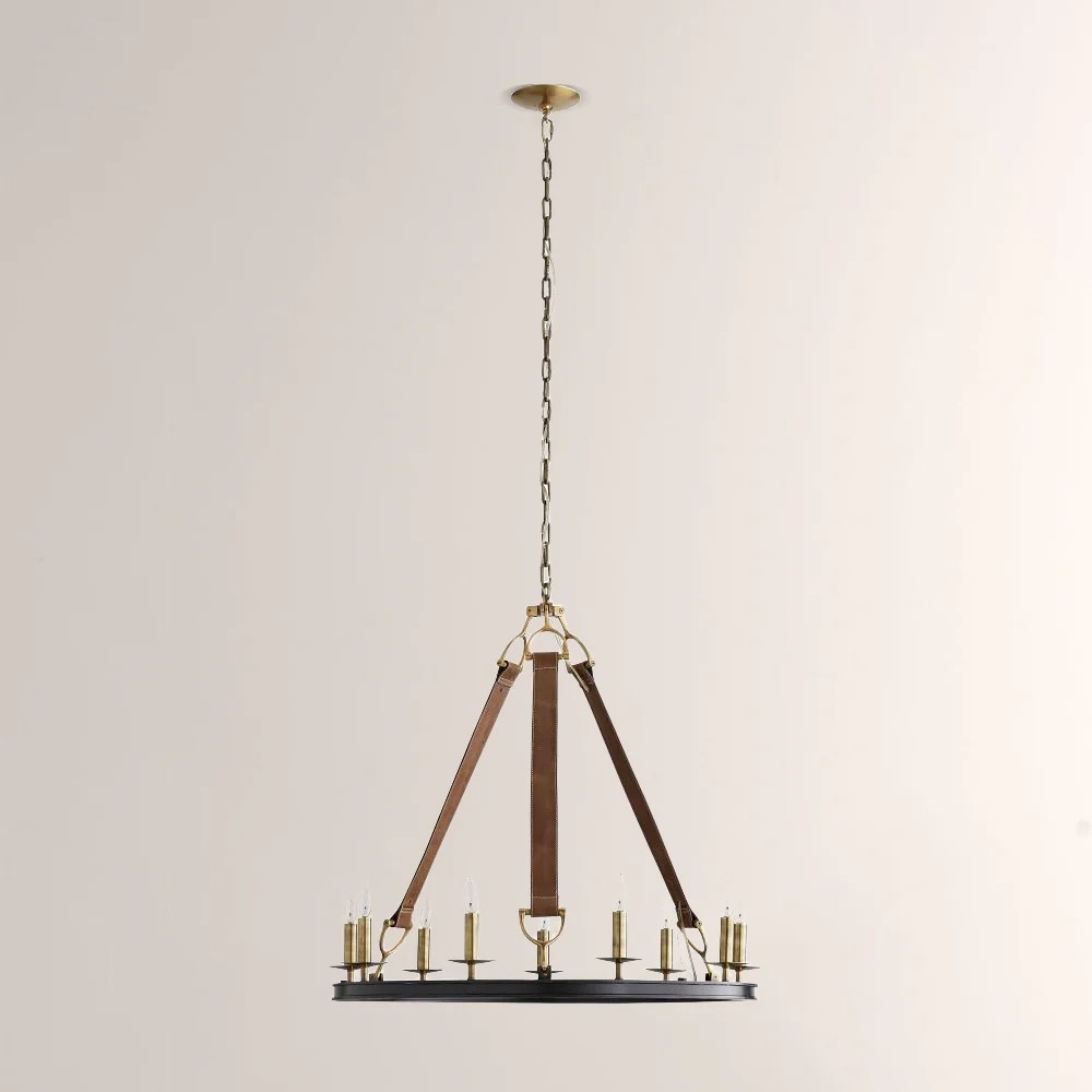 Chertona Round Leather Chandelier