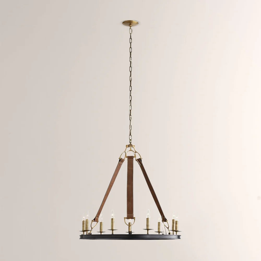 Chertona Round Leather Chandelier