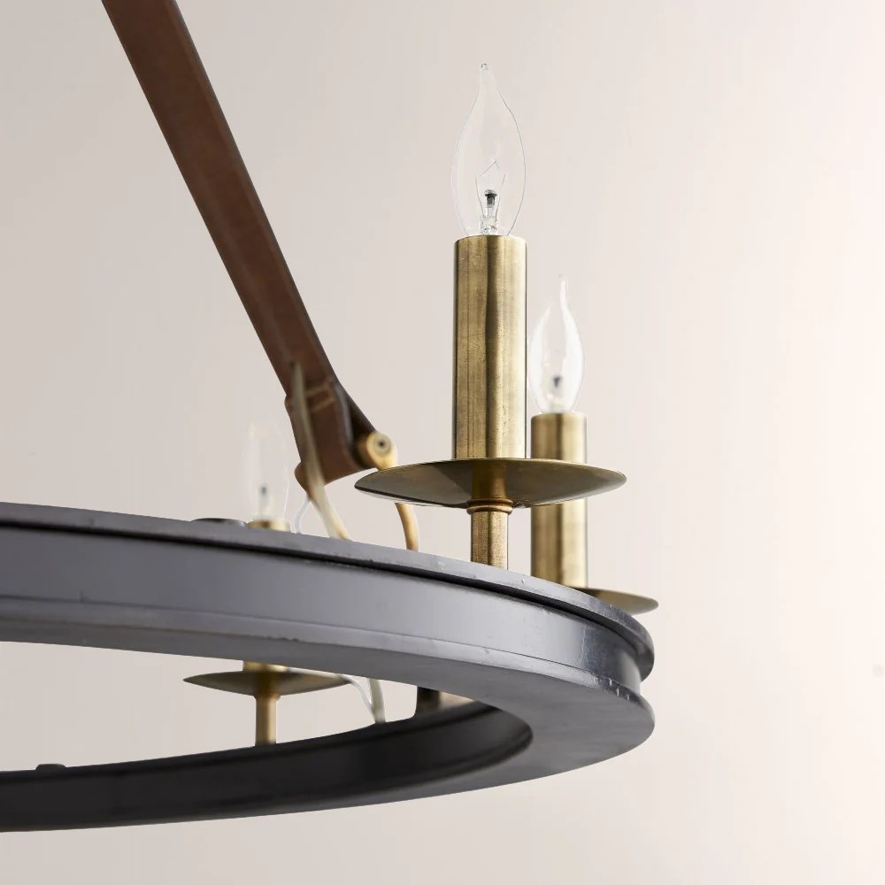 Chertona Round Leather Chandelier
