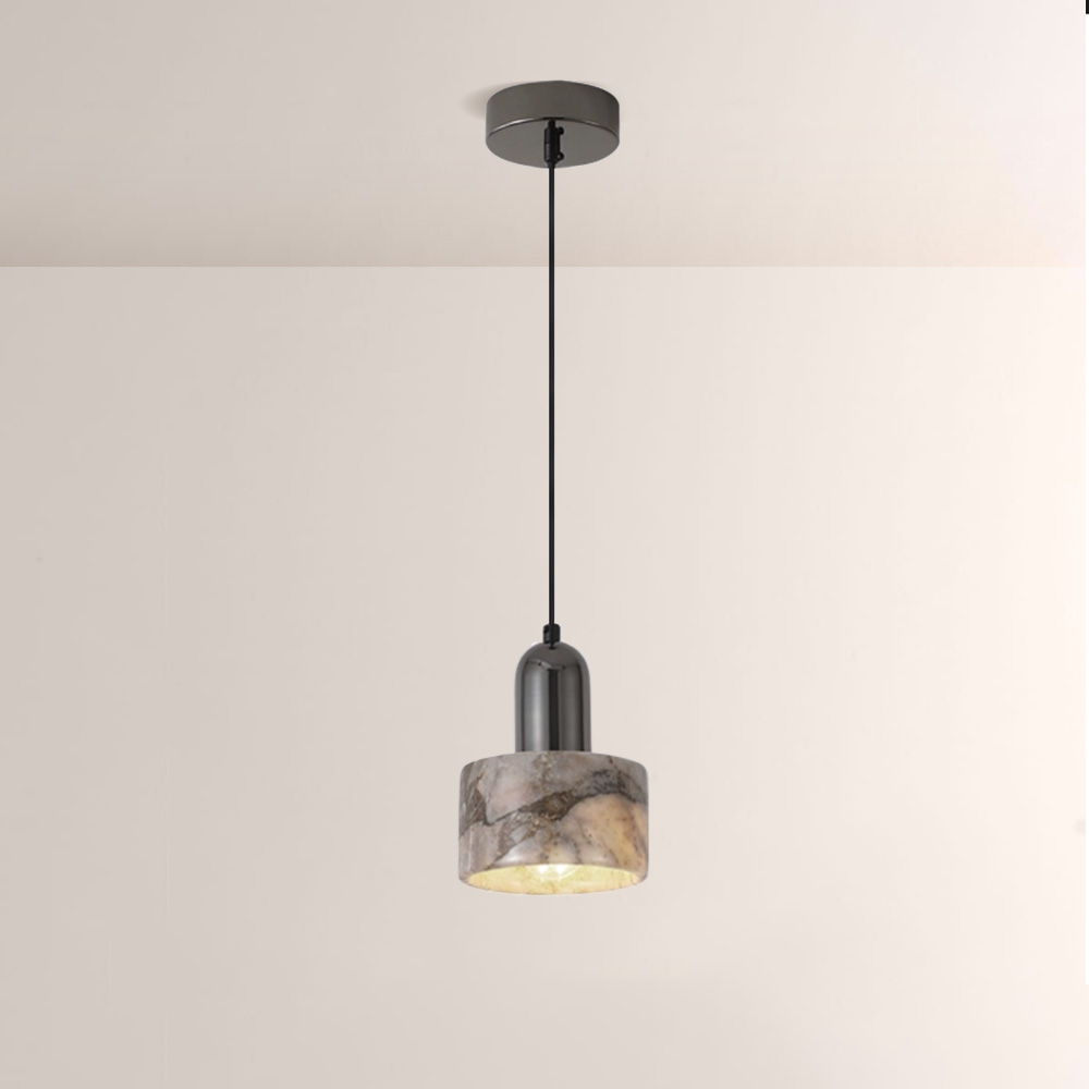 Lionel Cylindrical Marble Pendant