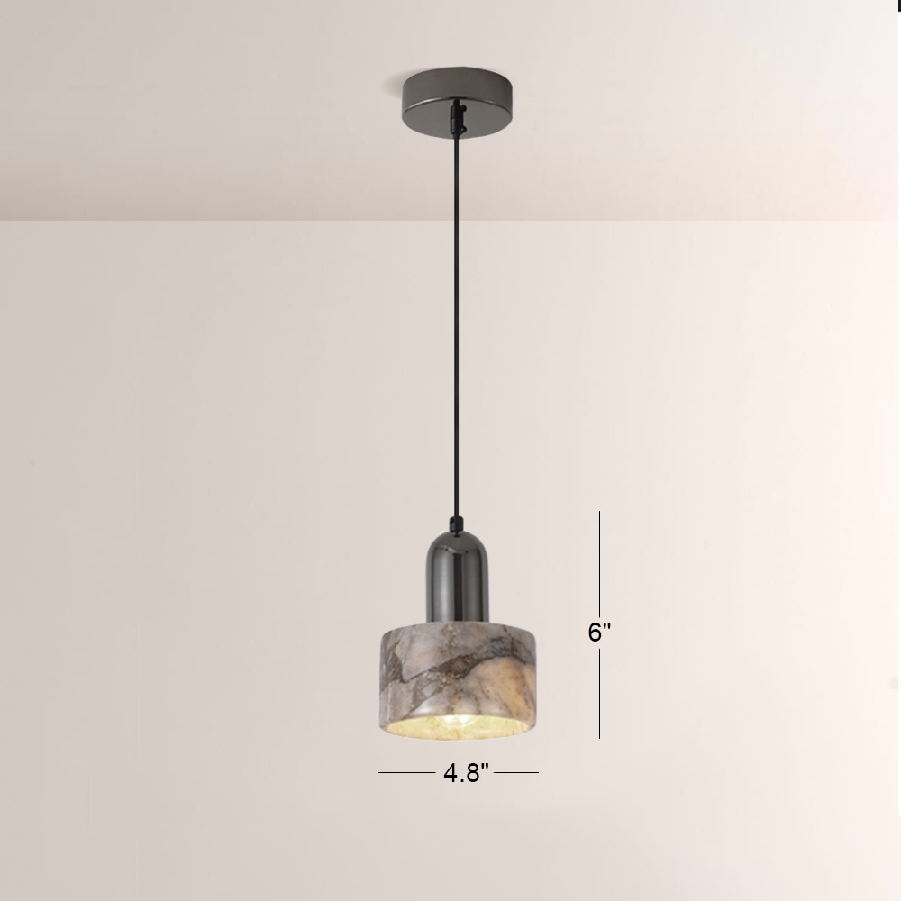 Lionel Cylindrical Marble Pendant