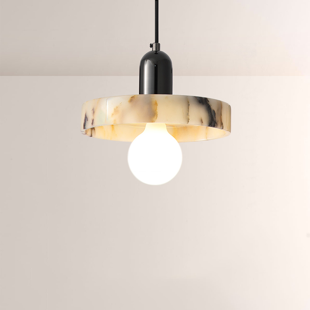 Lionel Disc-Shade Marble Pendant