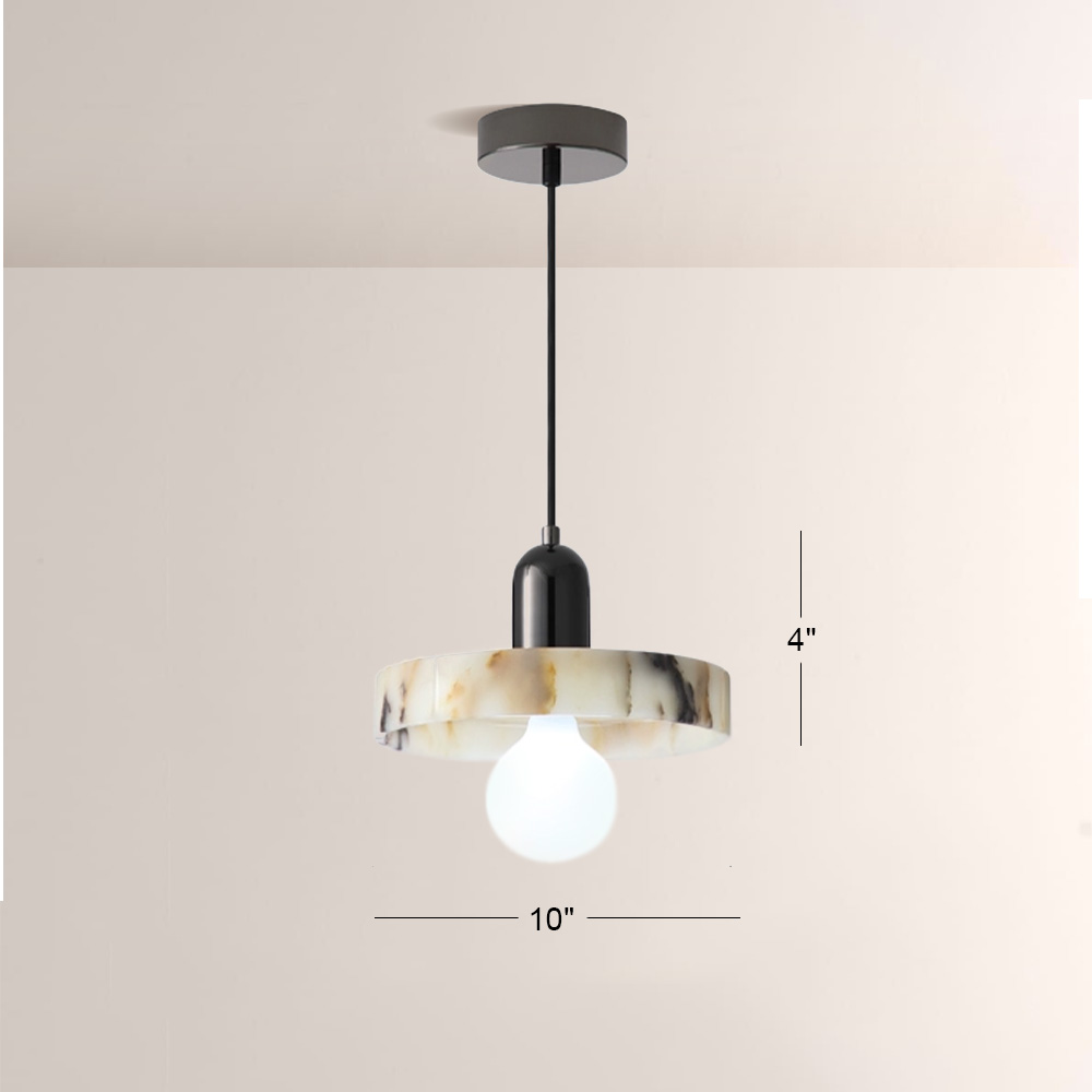 Lionel Disc-Shade Marble Pendant