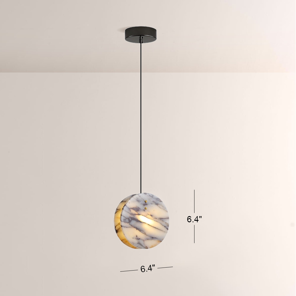Lionel Disc-Shaped Marble Pendant