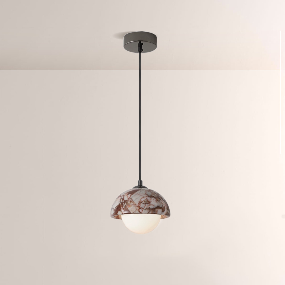 Lionel Dome-Shade Marble Pendant(1/3-Head)