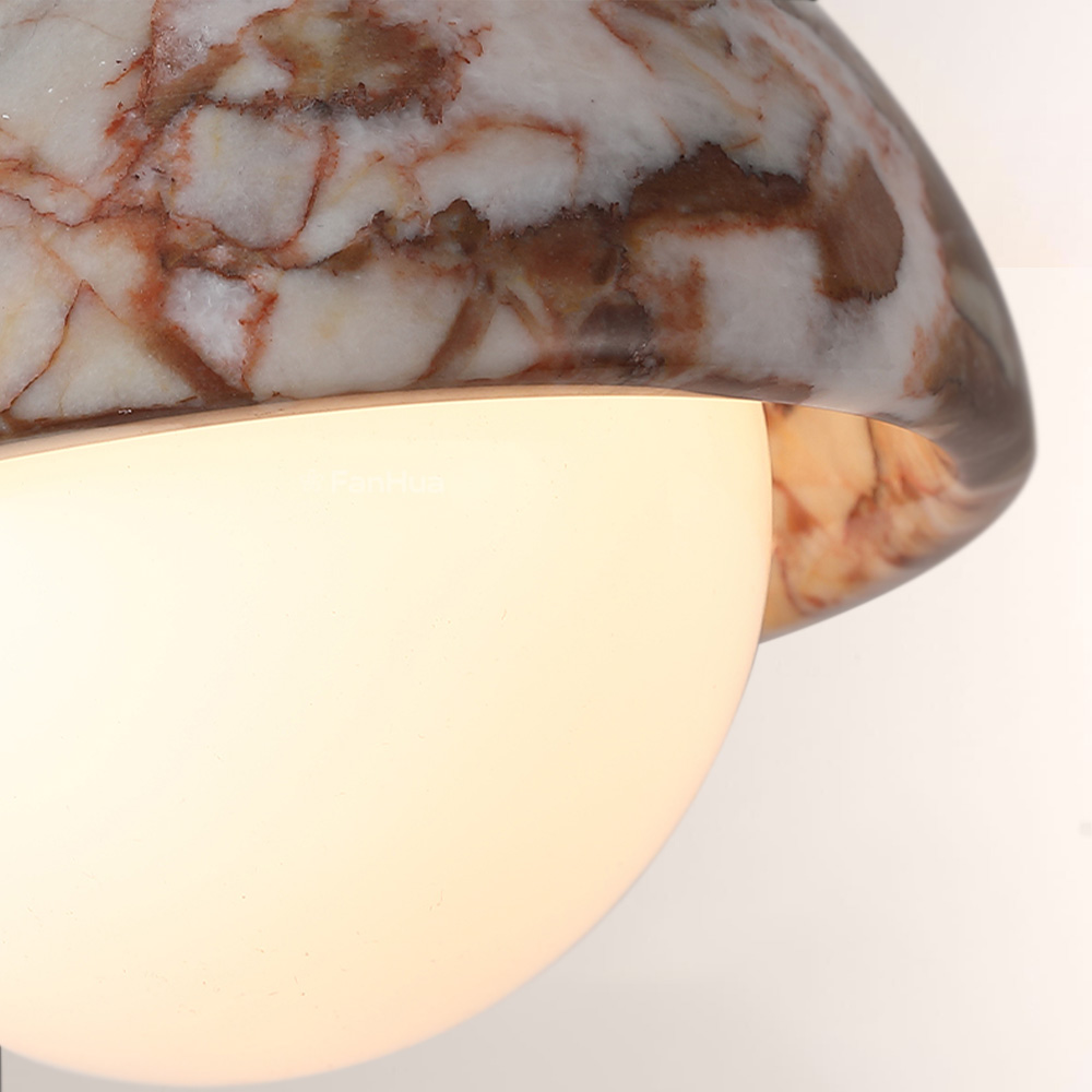 Lionel Dome-Shade Marble Pendant(1/3-Head)