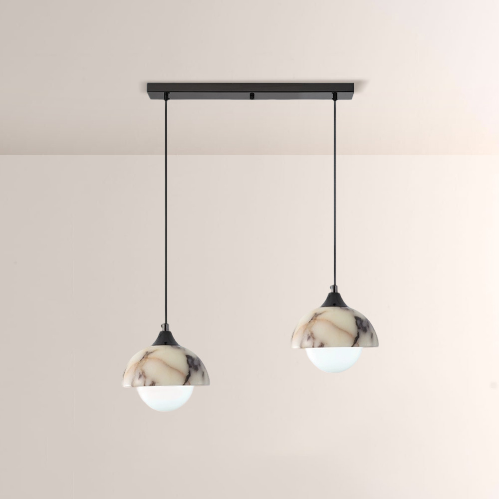 Lionel Dome-Shaped Marble Pendant(2/3-Head)