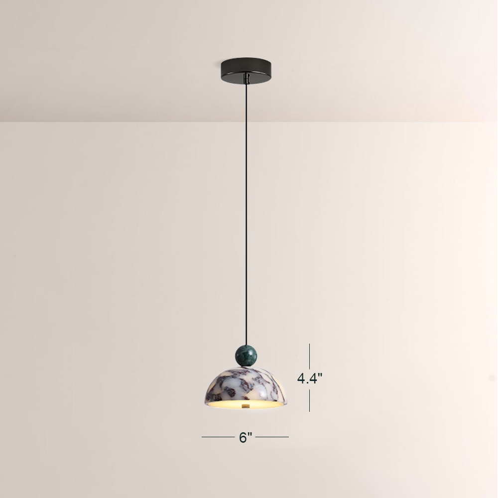 Lionel Dome-Shaped Marble Pendant