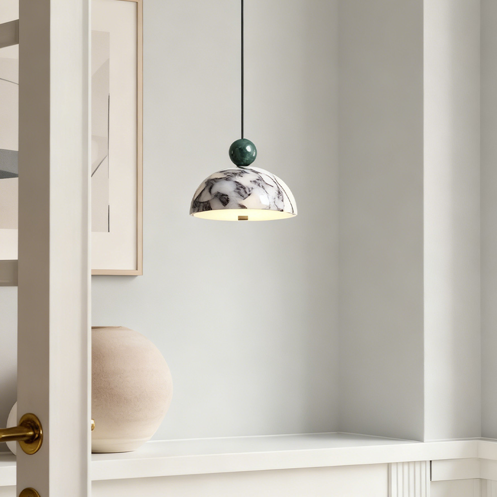 Lionel Dome-Shaped Marble Pendant