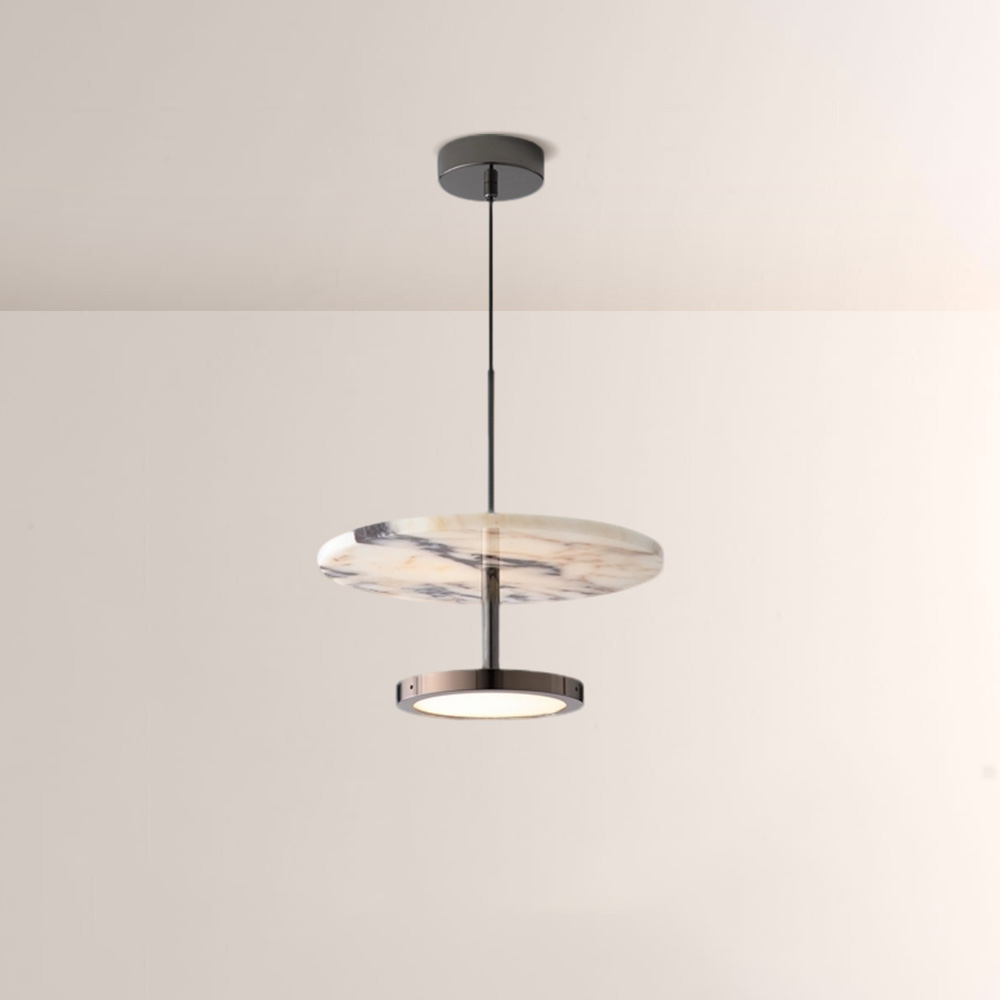 Lionel Double-Disc Marble Pendant