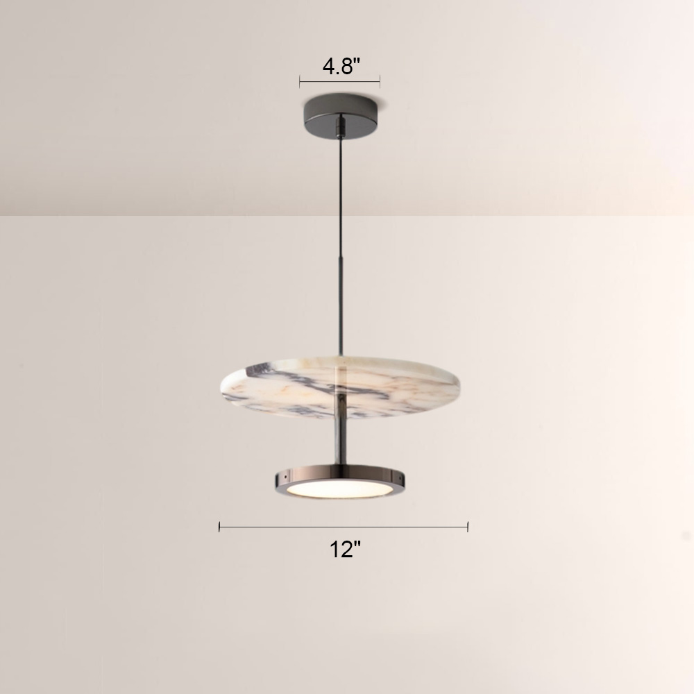 Lionel Double-Disc Marble Pendant
