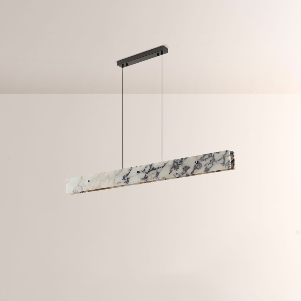 Lionel Linear Marble-Effect Chandelier