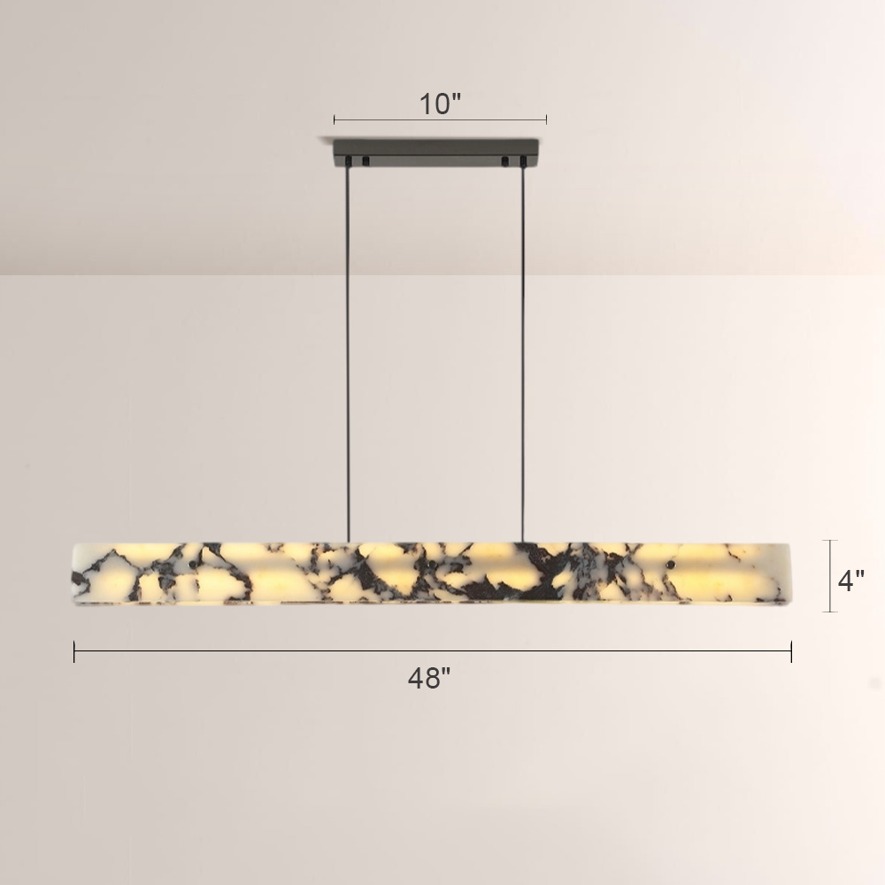 Lionel Linear Marble-Effect Chandelier