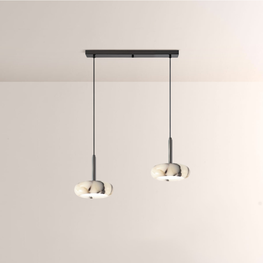 Lionel Marble-Effect Pendant Light(1/2/3-Head)