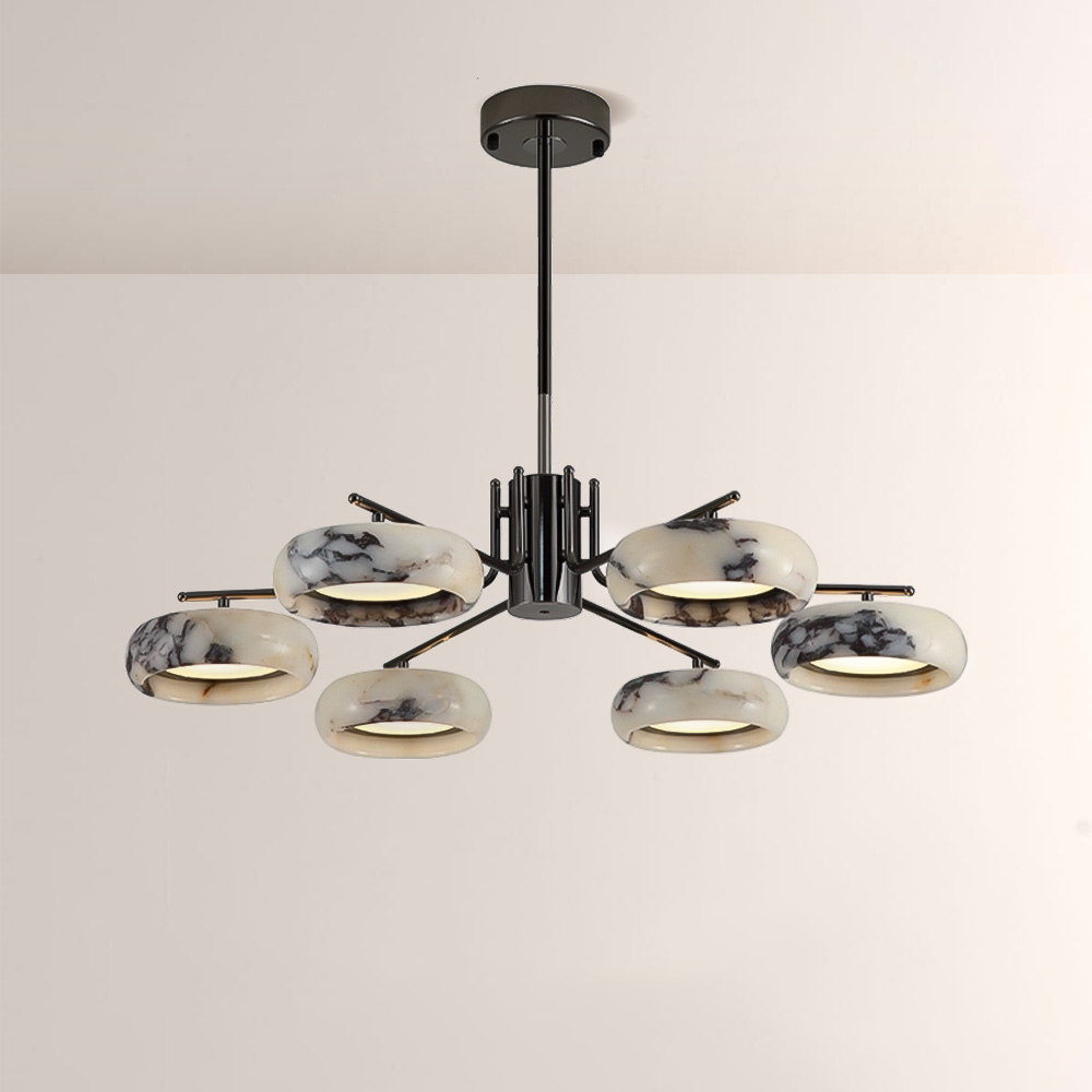 Lionel Multi-Ring Marble Chandelier