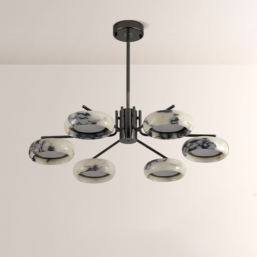 Lionel Multi-Ring Marble Chandelier