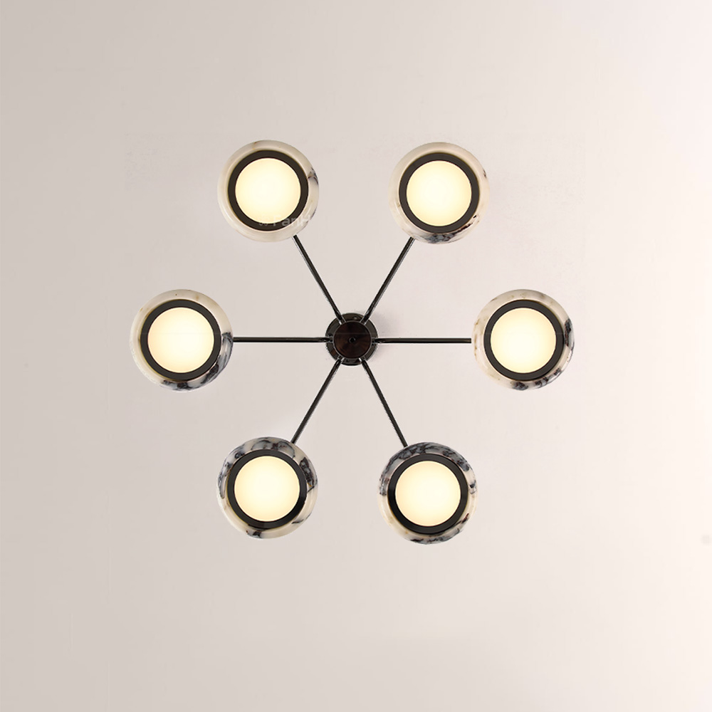 Lionel Multi-Ring Marble Chandelier