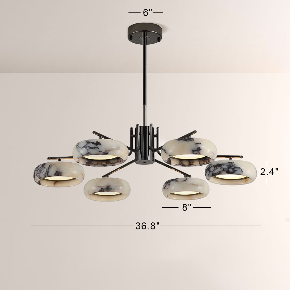 Lionel Multi-Ring Marble Chandelier
