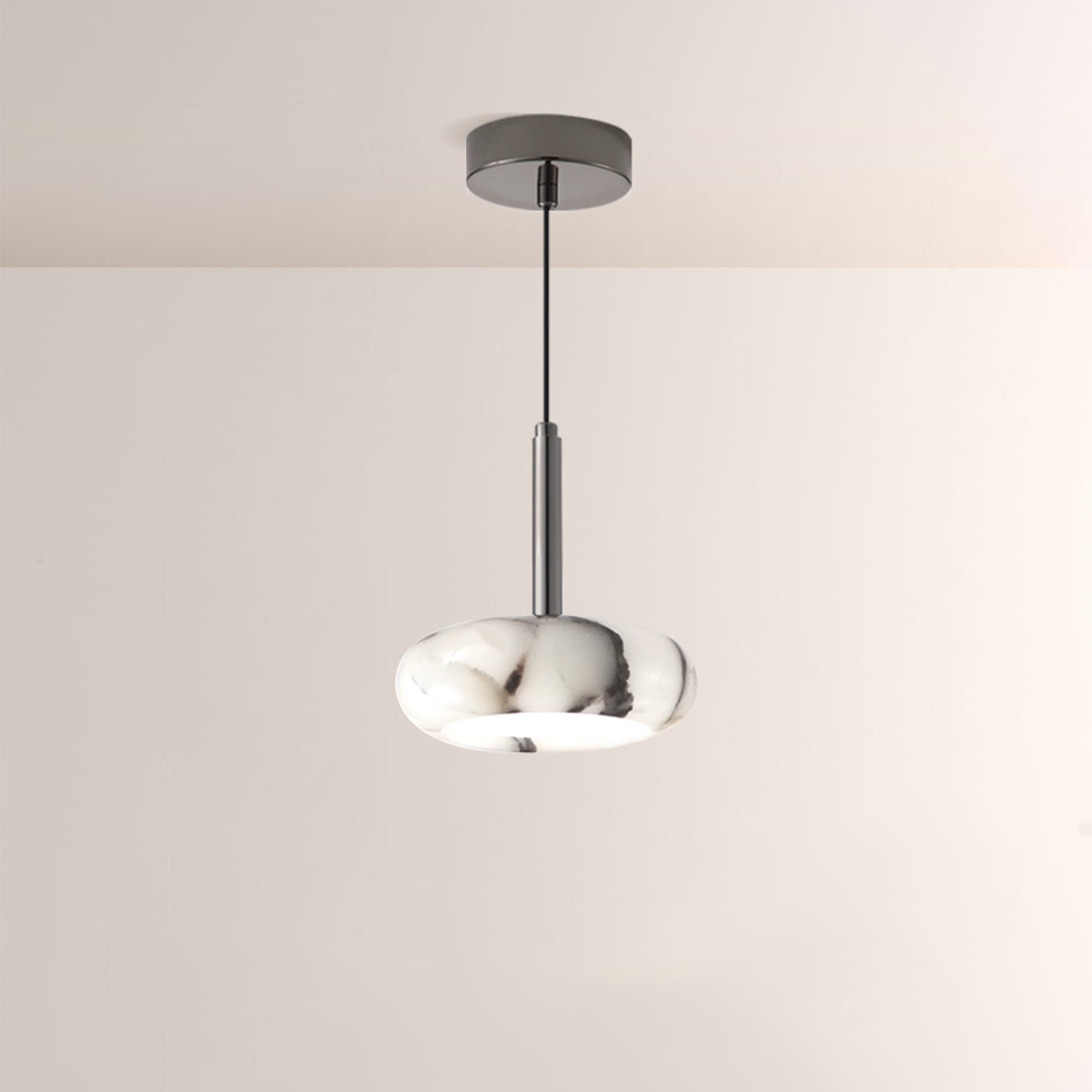 Lionel Oval-Marble Disc Pendant