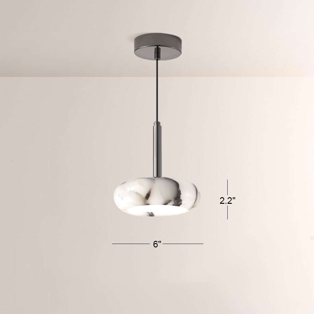 Lionel Oval-Marble Disc Pendant
