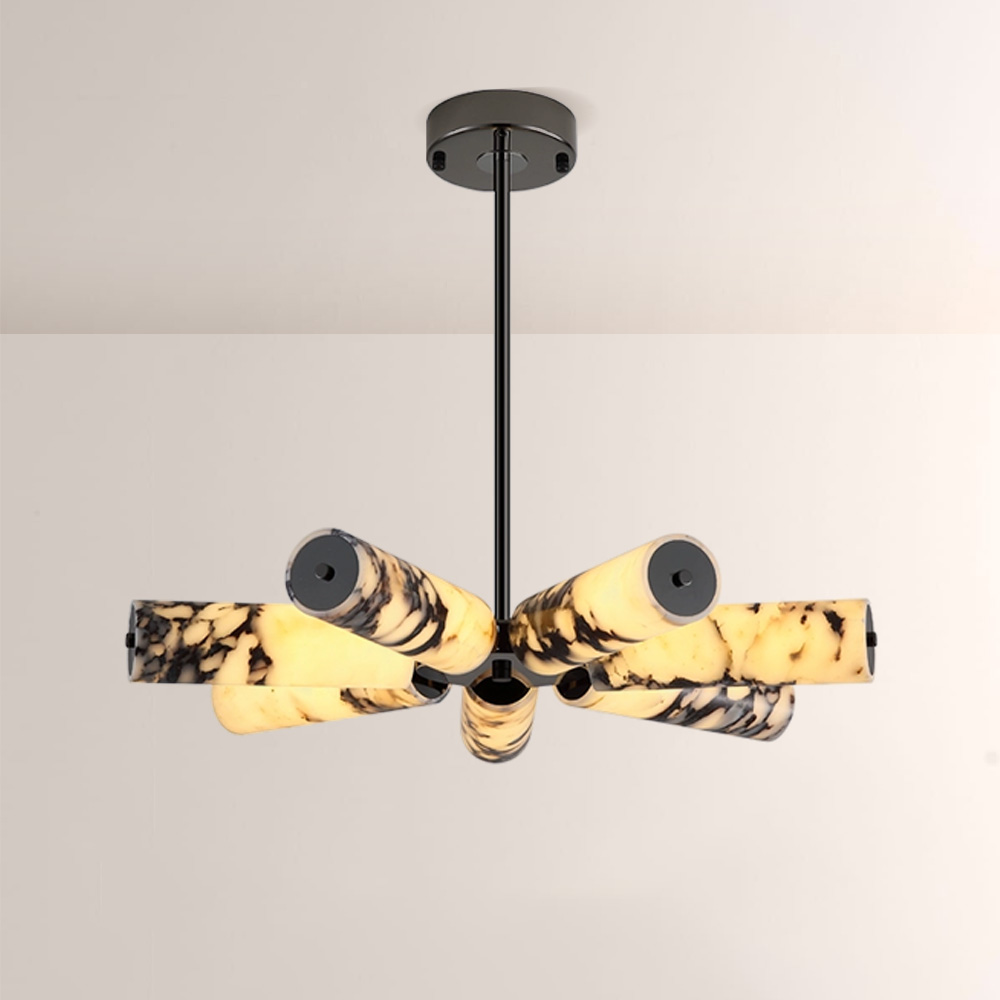 Lionel Radial Cylinder Marble Chandelier