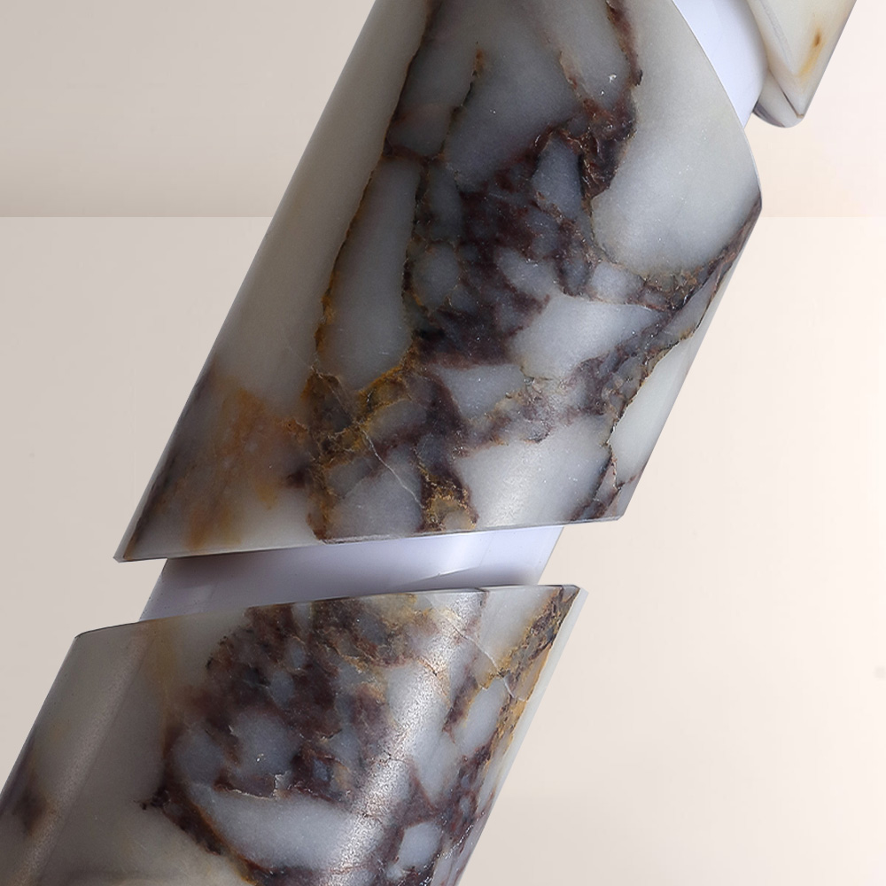 Lionel Swirl-Accent Marble Cylinder Pendant