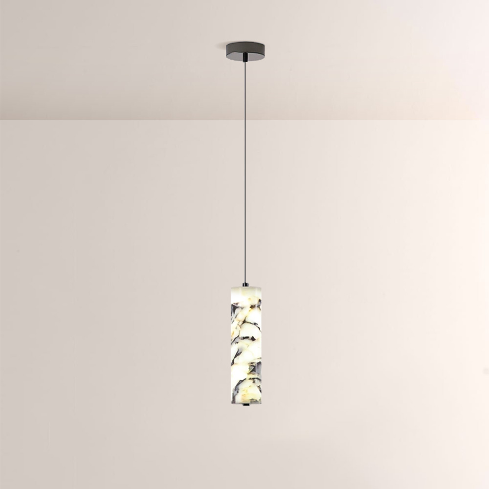 Lionel Tall Cylinder Marble Pendant