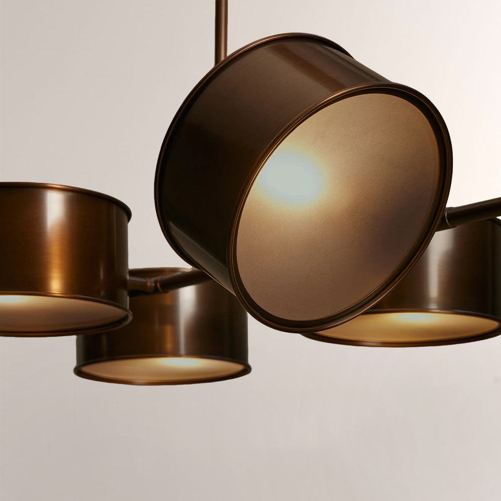 Daphira Linear Metal Drum Chandelier