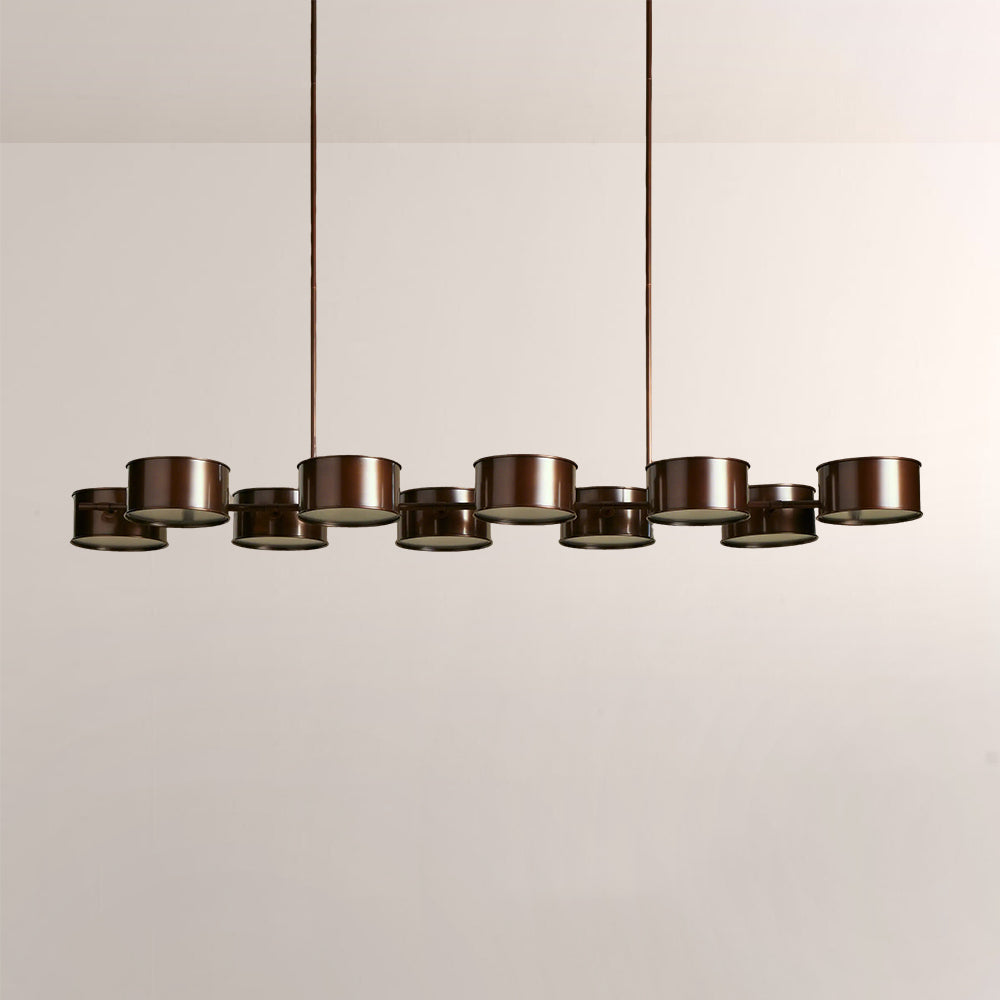 Daphira Linear Metal Drum Chandelier