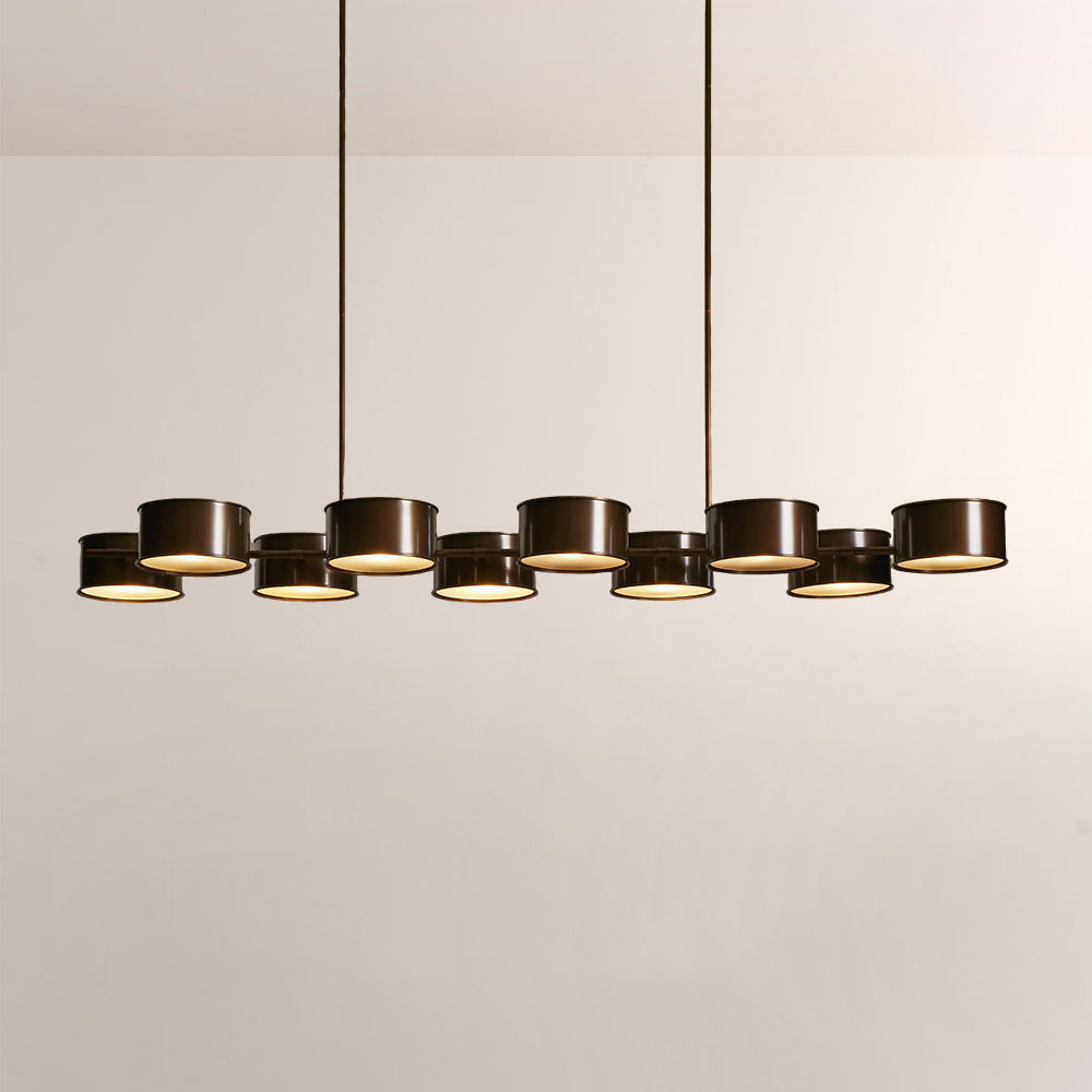 Daphira Linear Metal Drum Chandelier