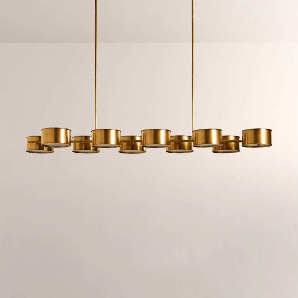 Daphira Linear Metal Drum Chandelier