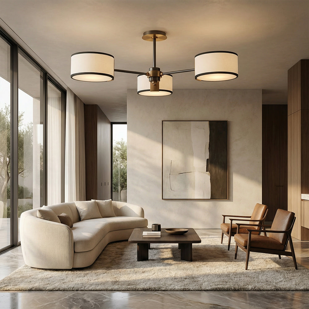 Daphira 3-Light Semi-Flush Mount